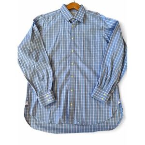 VTG Thomas Men's 3X blue/pink pin stripes Shirt Quiet Luxury Windowpane Jermyn